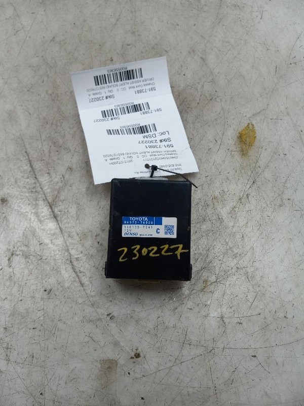 Chassis ECM Driver Assist Alert Sound Fits 11-12 LEXUS CT200H