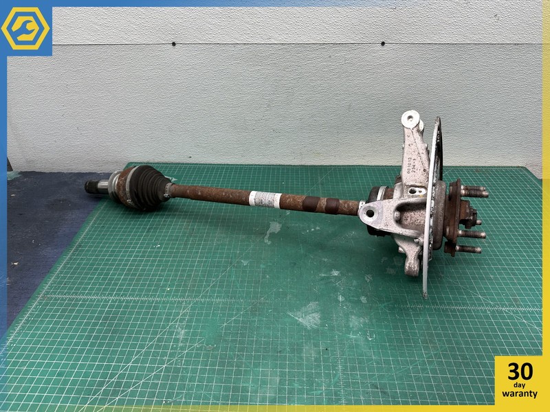 10-19 JAGUAR XJ REAR LEFT SUSPENSION SPINDLE KNUCKLE W/ AXLE SHAFT OEM