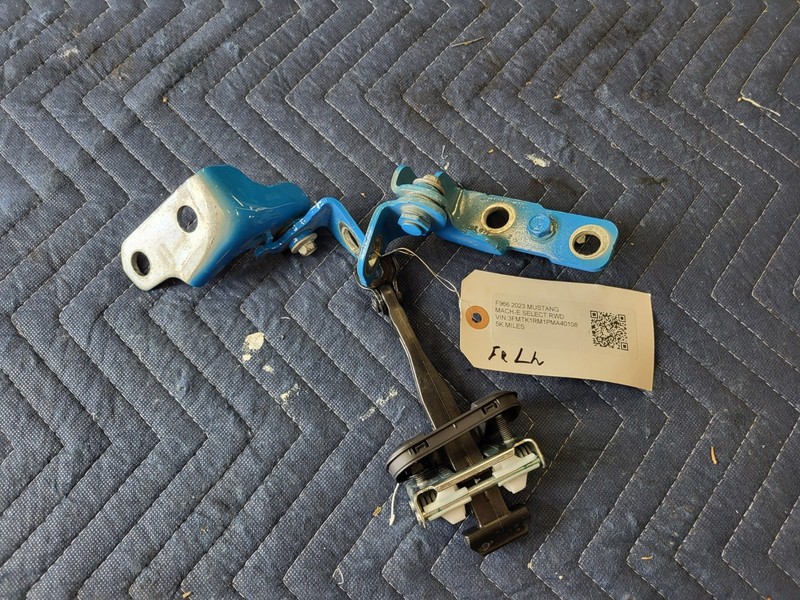 Used Oem Ford Left Front Door Hinge & Stopper SET 2021-2025 Mustang Mach-E