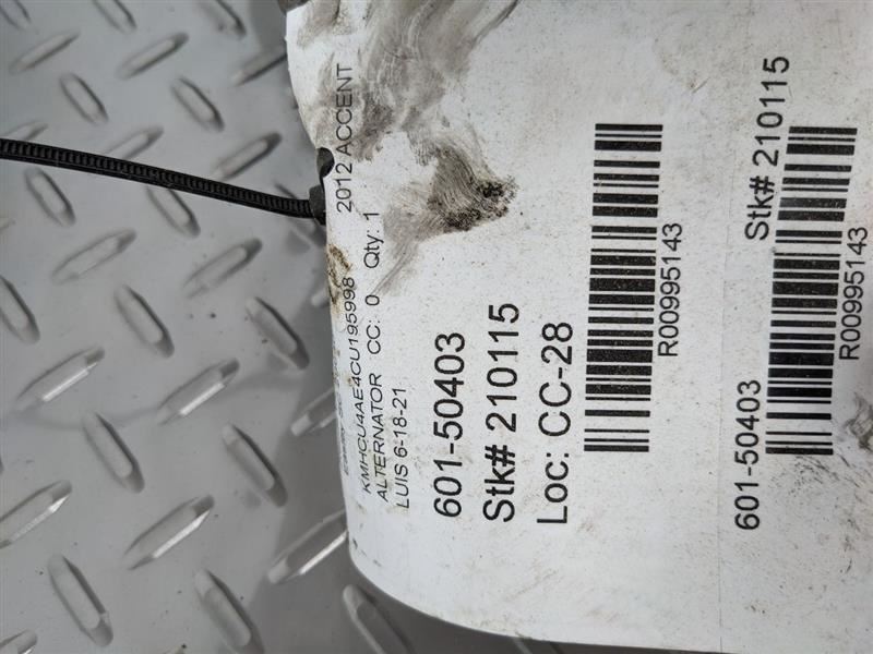 Alternator Naturally Aspirated Fits 12-17 VELOSTER 995143