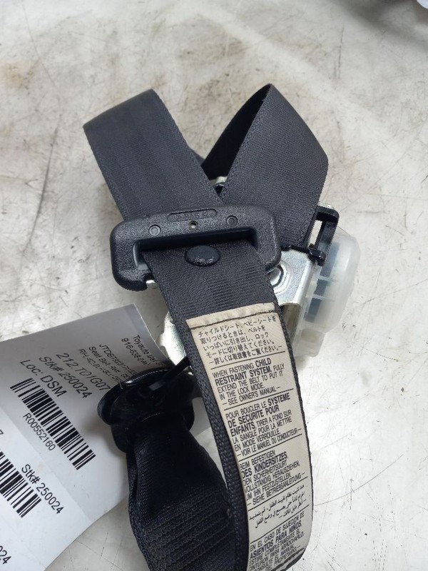 07 TOYOTA YARIS REAR PASSENGER RIGHT SEAT BELT BLK-BLU DESIGN-FD12