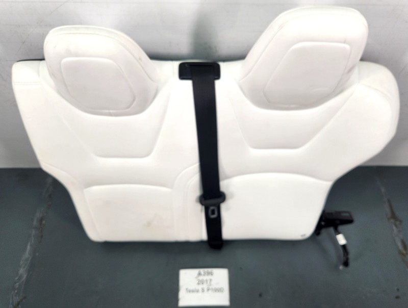 ✅ 16-20 OEM Tesla Model S Rear Left Driver Seat Upper Cushion Leather White *