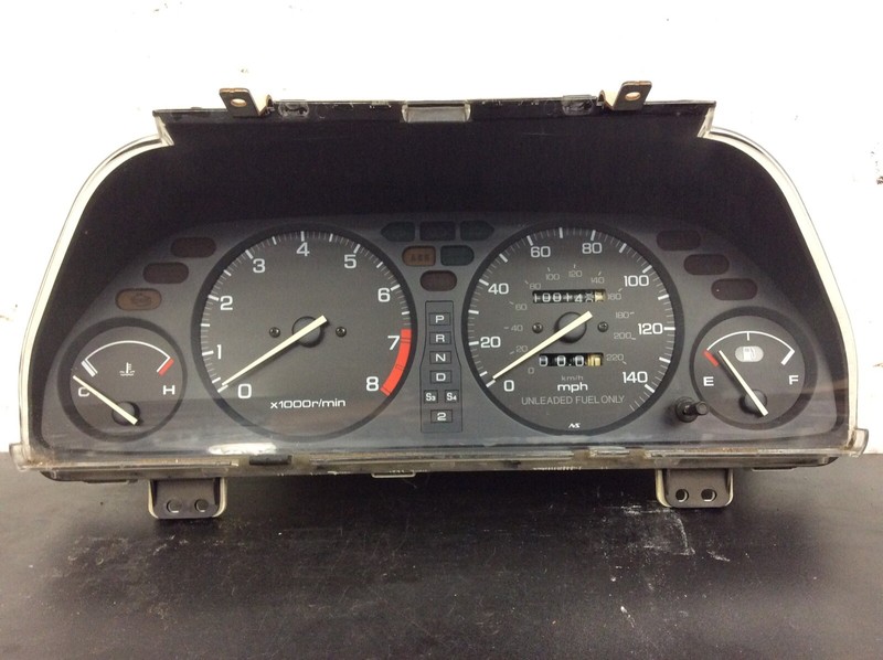92-93 Integra GS AT Instrument Cluster Speedo Tacho Meter Gauges 100k Used OEM