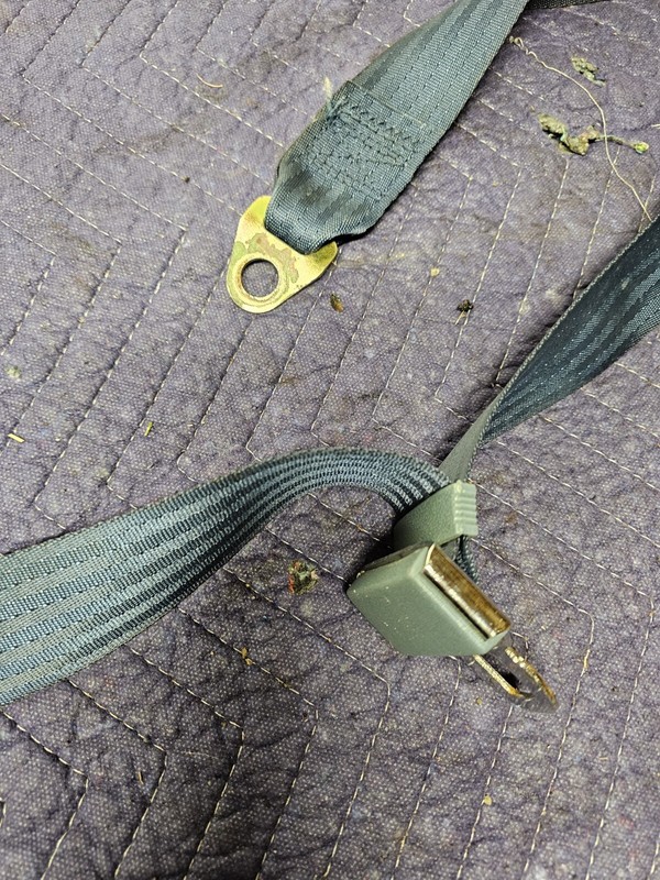 Chevy Van G20 Seat Belt Rear BenchBlue GM OEM Cheverolet G Series 1990