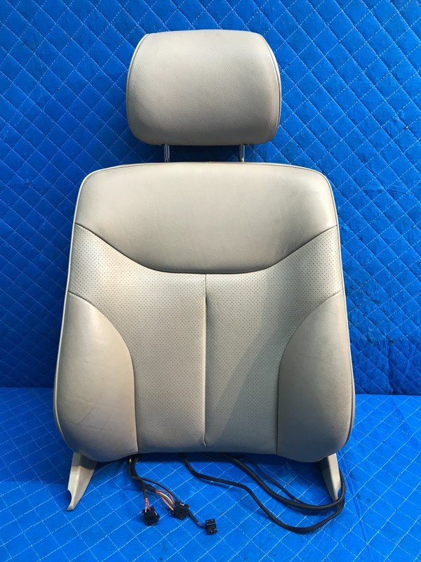 1999 Mercedes S500 Front Left Seat Back Head Rest Upper Leather Cushion Beige