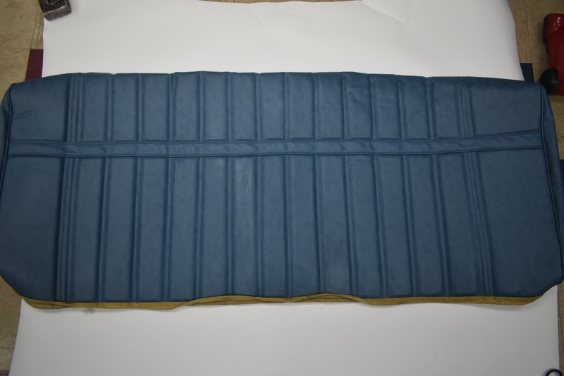 1967-1972 CHEVY PICKUP BENCH SEAT BLUE VINYL TOP AND BOTTOM