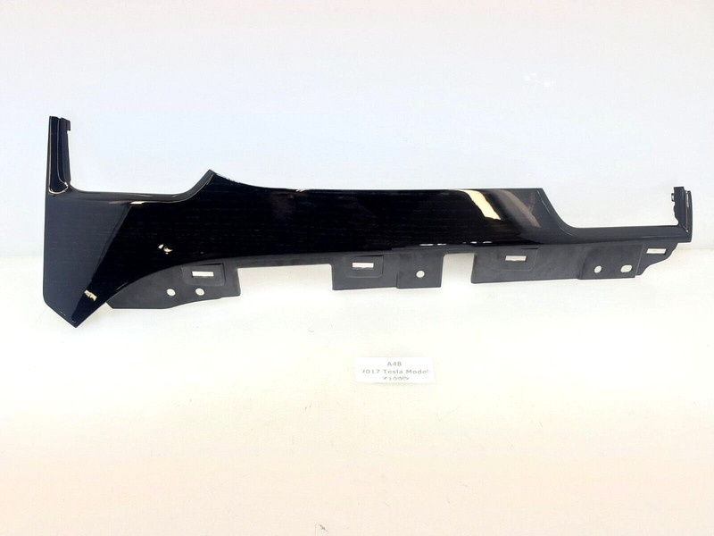 ✅ 16-20 OEM Tesla Model X Right Dash Dashboard Wood Trim Cover Dark Ash