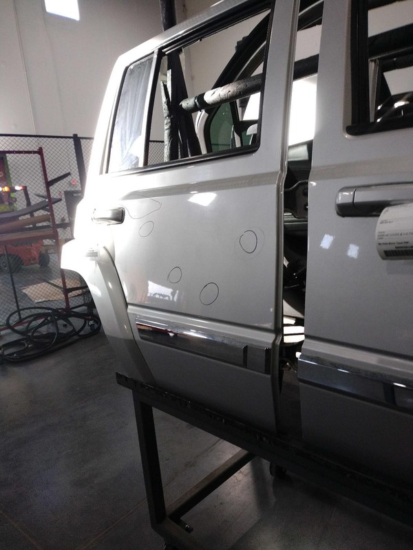 2008 Jeep Commander Rear Right Door Silver - Used, Small Dents, 145K Miles