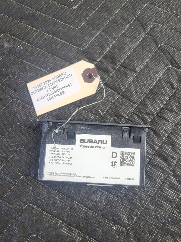 Used Oem Subaru AUX Audio & USB Adapter for 2024-2025 Outback