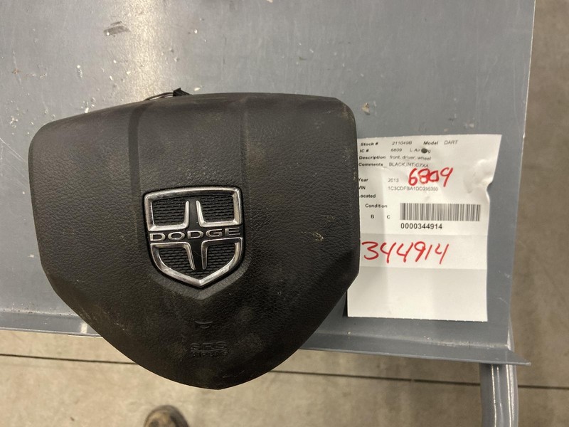 13-'16 DODGE DART Left Air Bag front driver wheel black OEM