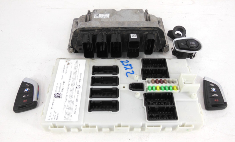 2018-2019 BMW X2 2.0L Engine Body Control Module Key Fob Immobilizer Set OEM