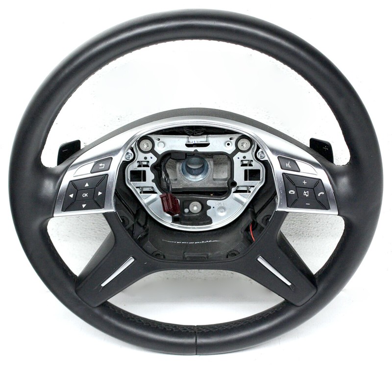 OEM Steering Wheel For Mercedes-Benz ML-Class Black Leather 166-460-03-18-9E38