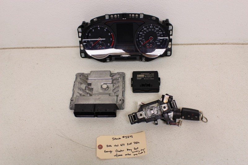 MK7 VW GTI Gauge Cluster Key Set ECU Gateway Locks Ignition 100k Miles Oem 2016