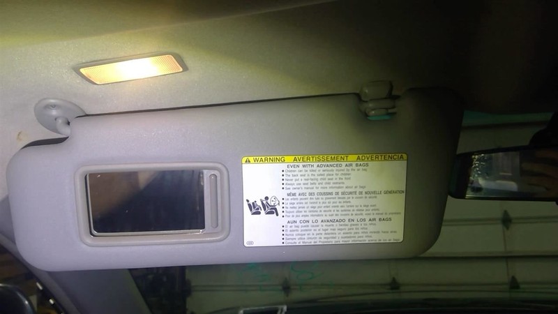 Driver Sun Visor Illuminated VIN A 5th Digit Fits 11-13 HIGHLANDER 1789690
