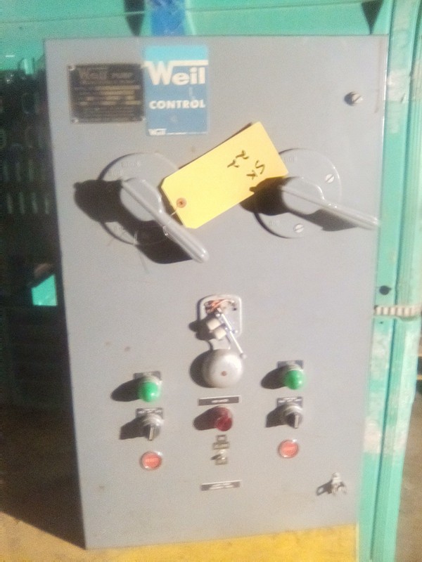 Weil Pump Control Panel 3-2601044 1 H.P 1750 RPM 3 Phase 208Volts