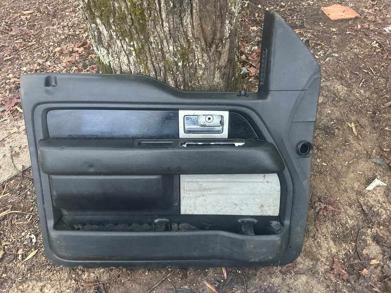 10-14 FORD F150 OEM CHARCOAL BLACK LH DRIVER SIDE FRONT GRAY DOOR PANEL CARD