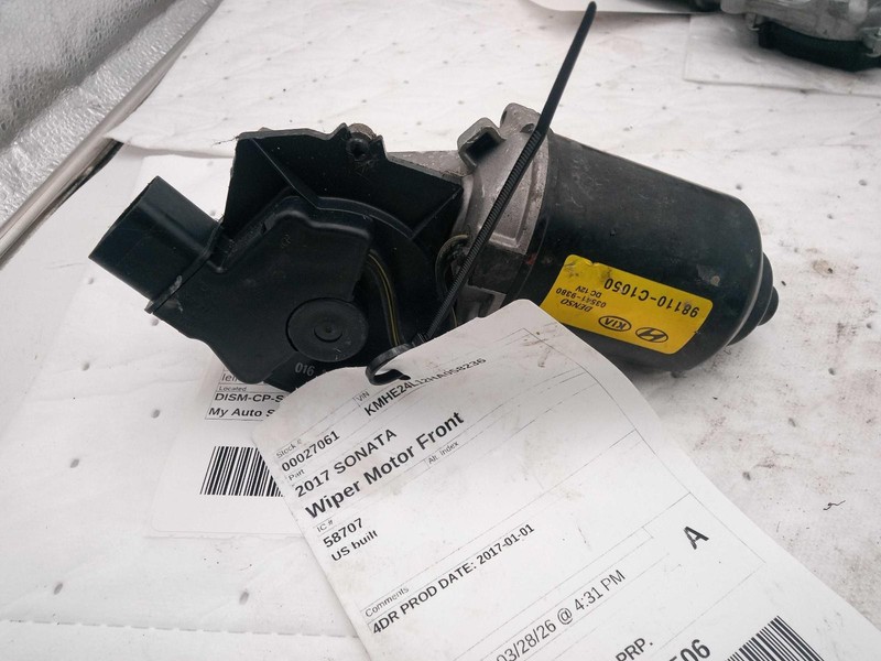 Used Windshield Wiper Motor fits: 2017 Hyundai Sonata 1.6L turbo US market Grade