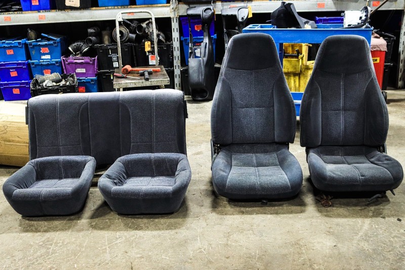 93-02 Chevy Camaro Z28 RS Graphite Cloth Front & Rear Bucket Seats OEM *USED*