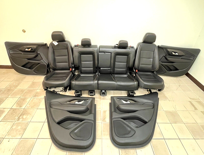 2018-2023 GMC Terrain SLT Seats & Door Panels Full Set Leather Jet Black OEM