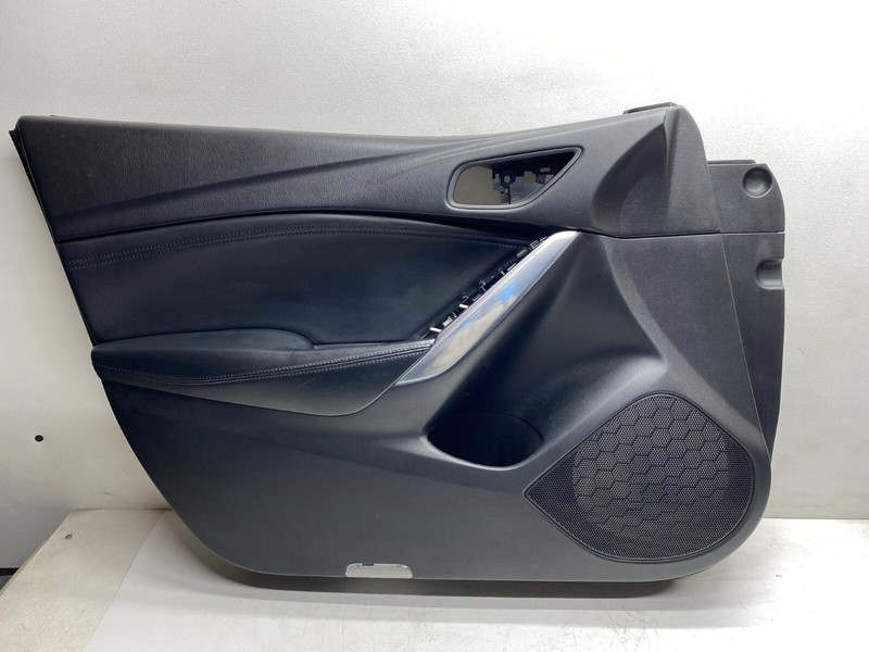 2014-2016 MAZDA 6 LEFT FRONT INTERIOR DOOR PANEL TRIM COVER BLACK LEATHER OEM