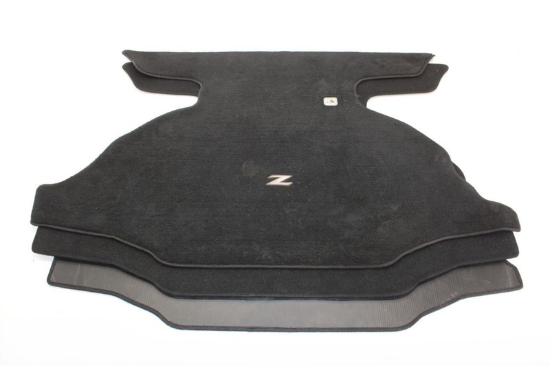 09-20 Nissan 370Z Coupe Black Rear Spare Tire Cover with Floor Carpet