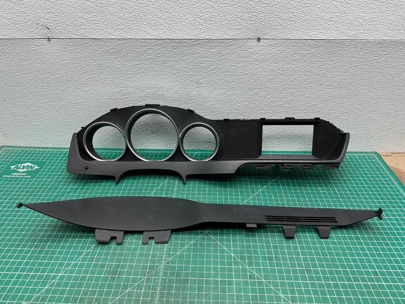 08-15 Mercedes W204 DASHBOARD CLUSTER UPPER & LOWER TRIM COVER Black OEM