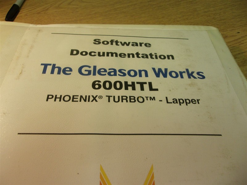 The Gleason Works 600 HTL Phoenix Turbo Lapper Software Documentation