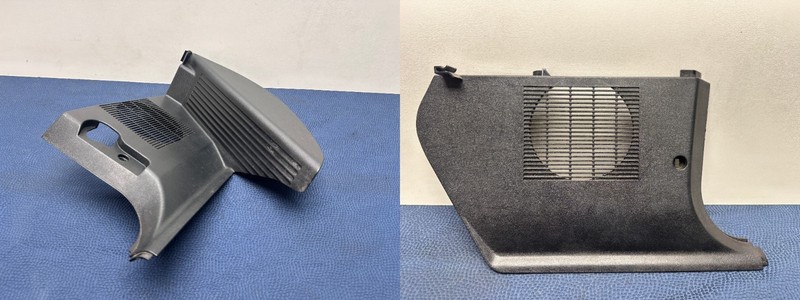 BMW E36 Driver Left & Right Side Dead Pedal Kick Panel Speaker Black OEM 100K Mi