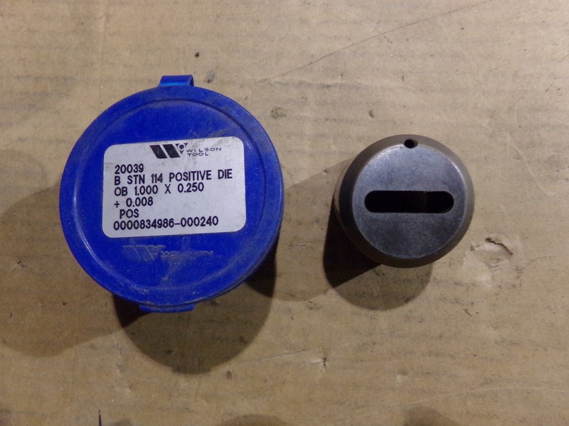Wilson Tool 20039 B STN 114 Positive Die 08 1.000x0.250+0.008 POS