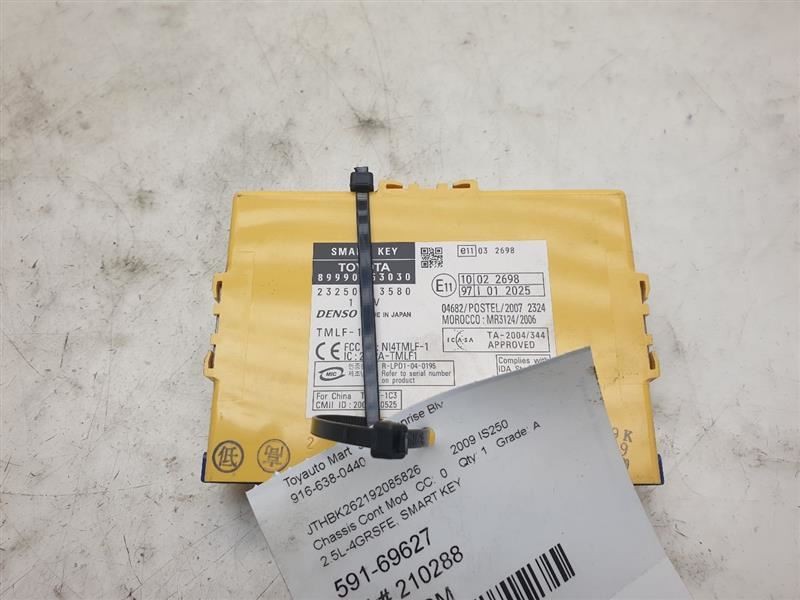 2009 LEXUS IS-F ANTI THEFT LOCKING CONTROL MODULE CHASSIS ECM ASSEMBLY