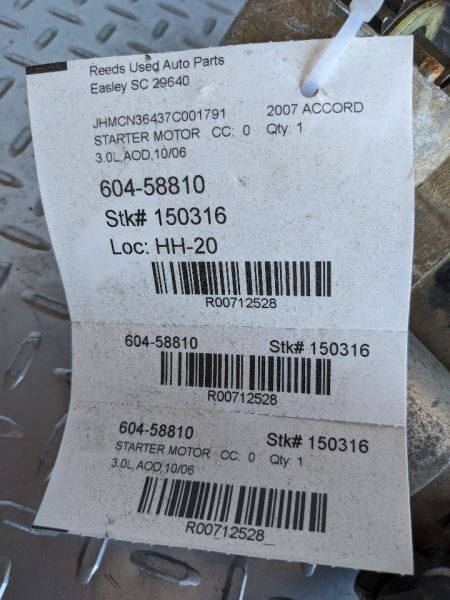 Starter Motor Hybrid Fits 05-07 ACCORD 712528