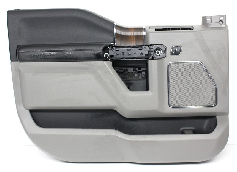 OEM Left Driver Side Front Door Trim Panel For Ford F150 Lariat Gray