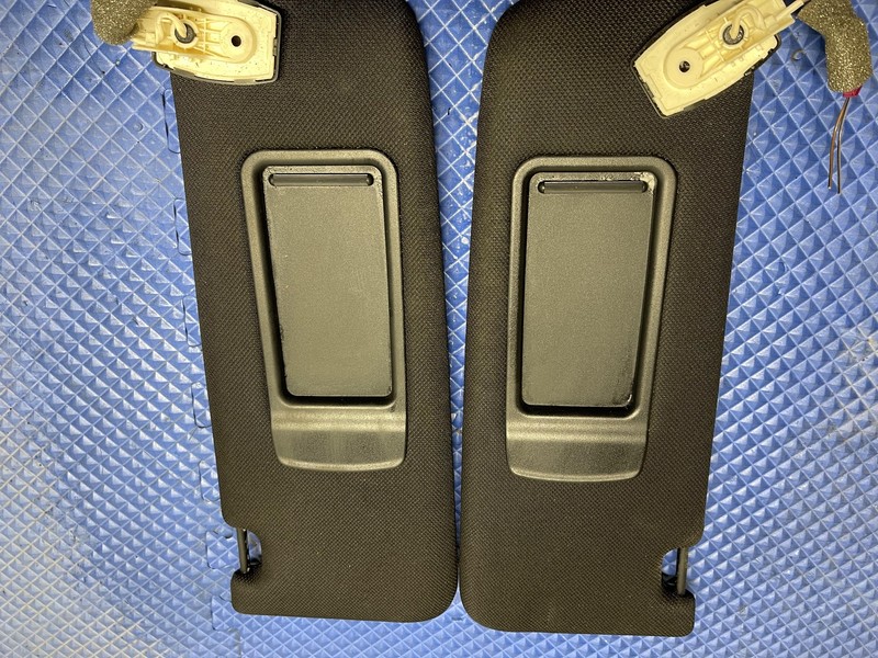 11-16 BMW 550I Right And Left Sun Visor Assemblys Black Fabric Oem Tested