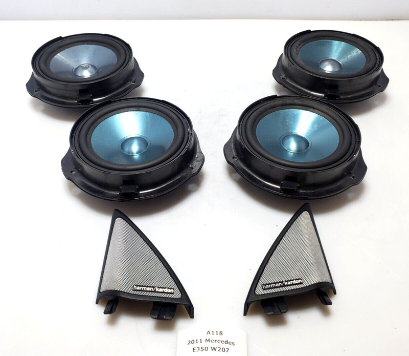 ✅ 08-12 OEM Mercedes W207 E350 Front Rear Door Speaker SET Harman Kardon