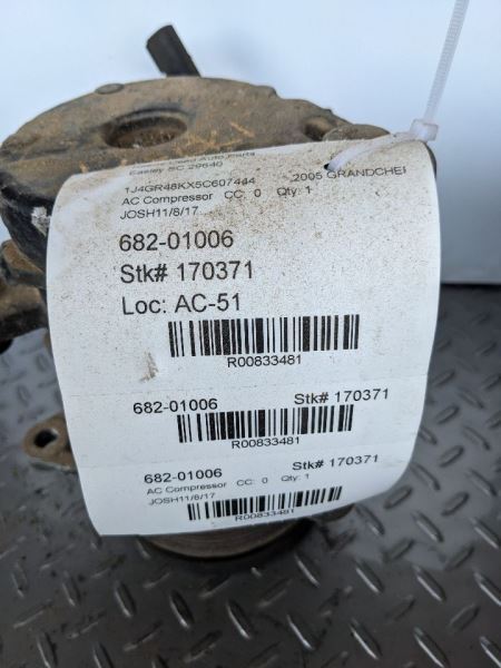 AC Compressor Fits 05-07 GRAND CHEROKEE 833481