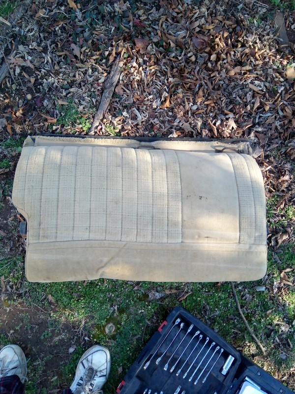 1973-1991 GMC Chevy Suburban OEM 2nd ROW REAR SEATBack TAN