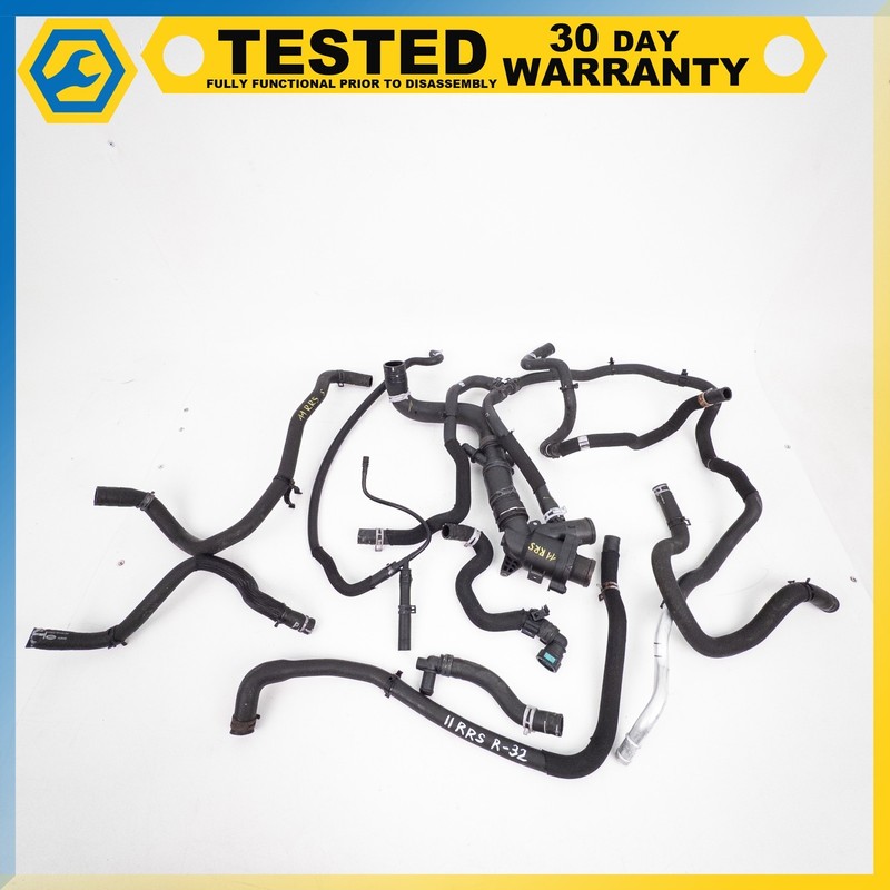10-13 Range Rover Sport 5.0L ENGINE COOLANT THERMOSTAT HOUSING W/ HOSES OEM