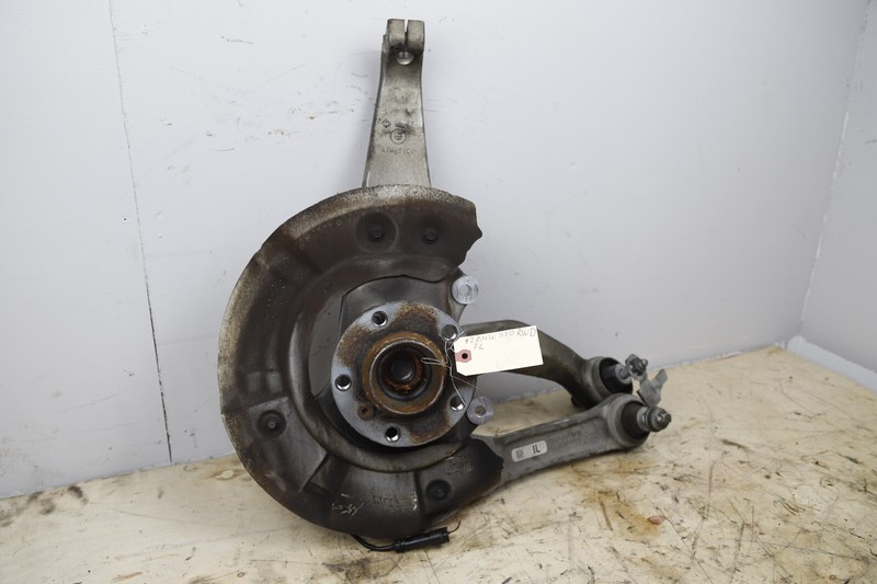 11-16 BMW F10 RWD FRONT DRIVER SPINDLE KNUCKLE WHEEL HUB BEARING W/ CONTROL ARMS