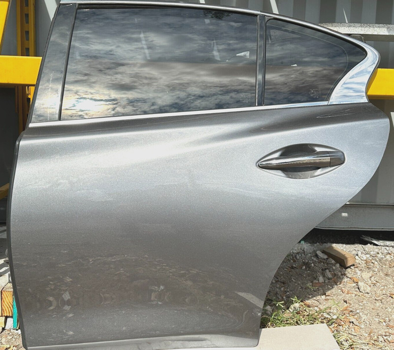 ✅ 2014-2022 Infiniti Q50 OEM Left Rear Driver Side Door With Glass Assembly GRAY