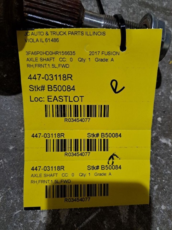 Passenger Axle Shaft Front 1.5L FWD Fits 13-20 FUSION 3454077