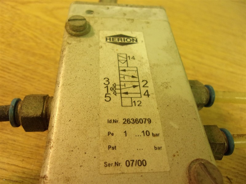 Herion 2636079 Pneumatic Valve 10-Bar with Mount *FREE SHIPPING*