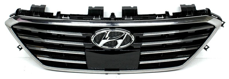 OEM Grille For 2015-2017 Hyundai Sonata (2.4L) 86350-C1200 Tab Missing