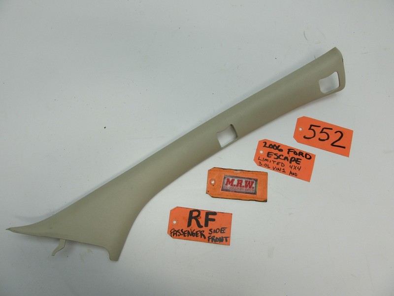 01-07 ESCAPE RIGHT FRONT A PILLAR POST TRIM COVER WINDSHIELD DOOR 5L84-7803512-A