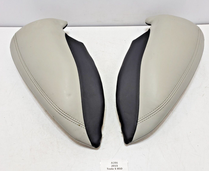 ✅ 12-20 OEM Tesla Model S Rear Left Right Seat Bolster Trim Cushion Gray SET