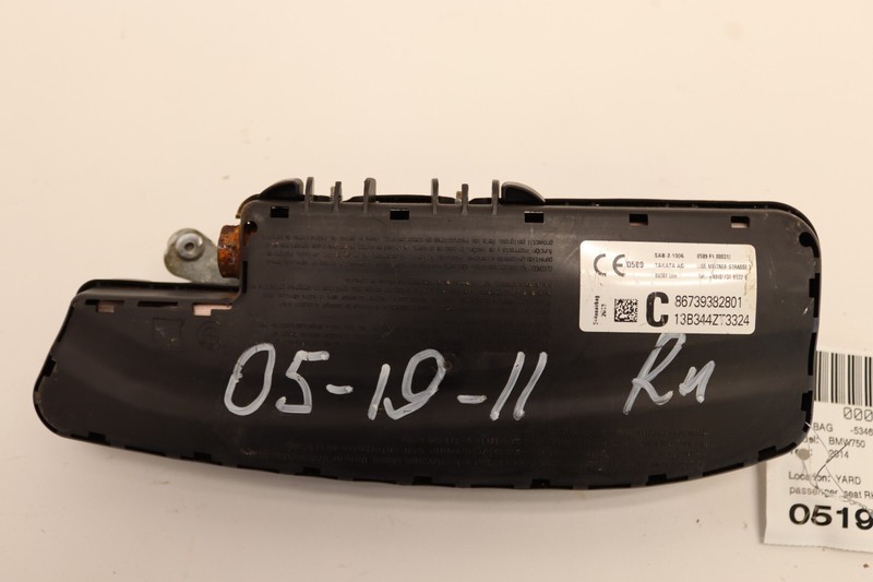 20012-2015 BMW 750LI FRONT RIGHT PASSENGER SIDE SEAT AIR BAG OEM