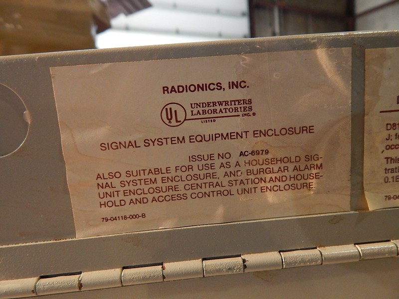 Radionics 79-04118-000-B Control panel Enclosure 904201 79-04181-001 Rev. A