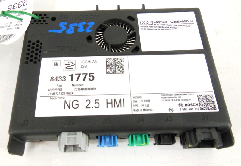 2018 18 Buick Encore Multimedia Interface Control Module OEM 84331775