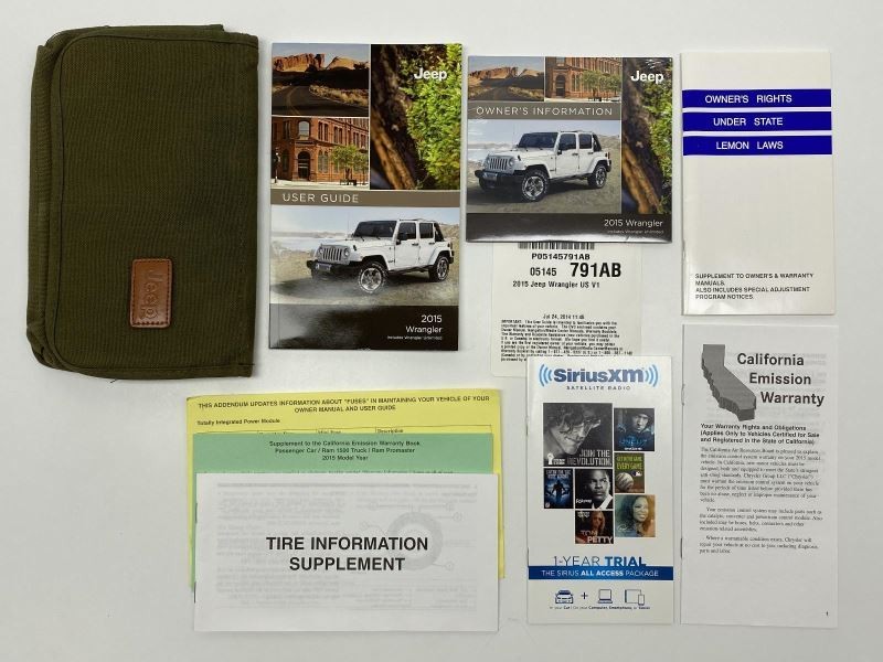 Owners Manual 2015 Jeep Wrangler 82200