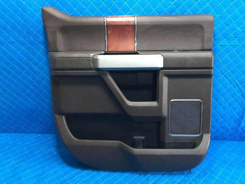 17-22 F250 F350 LEFT DRIVER REAR CREW CAB DOOR TRIM PANEL BROWN