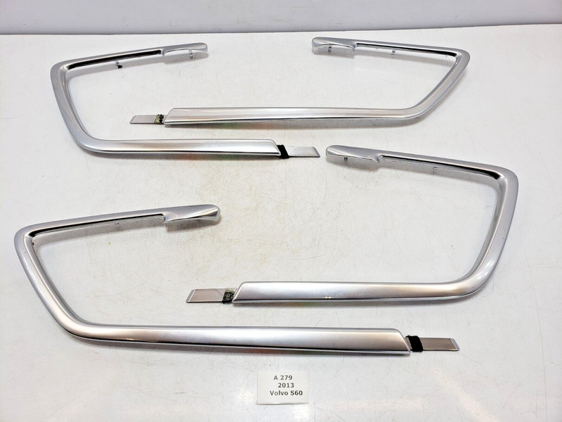 ✅ 2011-2018 OEM Volvo S60 V60 Front Rear Door Panel Trim Chrome Molding SET *